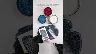 How to make Super shine BlackSatisfying Powder mixing 🎨 colormixing satisfying asmr [upl. by Raynata]