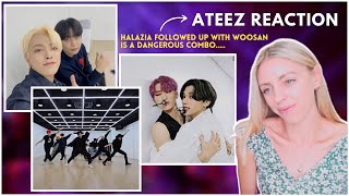 ATEEZ REACTION Halazia Dance Practice  Woosan  Jongjoong  Ateez Vines  SO GOOD [upl. by Ilysa]