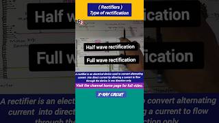 Types of Rectifiers ll Rectifiers ll X ray circuit radiology generator transformers shorts [upl. by Mojgan619]