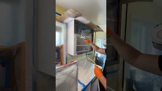 How to prime oak kitchen cabinets painting shorts satisfying [upl. by Merle]