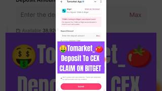 Tomarket Airdrop Claim On Bitget Exchange  Tomarket Deposit To CEX  Tomarket New Update Today cex [upl. by Sanoy801]