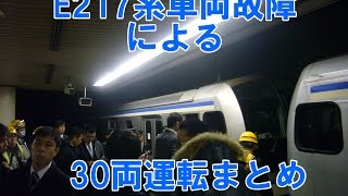 E217系30両救援を見てきた東京～大船追っかけ [upl. by Yreva454]