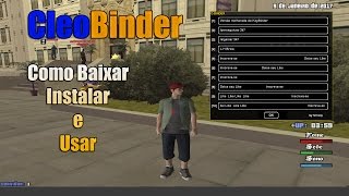 Tutorial Como Baixar instalar e usar o CBinder Cleo Binder Flood GTA SAMP [upl. by Haslett]