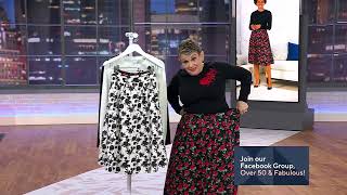 Studio Park x Jane Treacy Printed Ball Skirt on QVC [upl. by Plotkin]