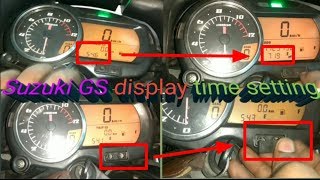 How to display time setting for Suzuki GS 150 R [upl. by Allemat]