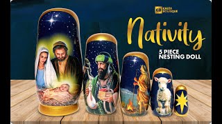 Collectible Nativity 5 Piece Nesting Doll [upl. by Thorncombe762]