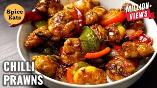 CHILLI PRAWNS RESTAURANT STYLE  CHILLI GARLIC PRAWNS  CHILLI PRAWNS [upl. by Euqenimod]