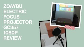 ZOAYBU Electric Focus Projector GC357  5G 1080p 600 ANSI Lumens Native 1080P Review [upl. by Ellenwad]