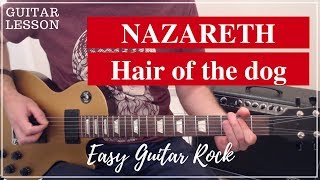 Nazareth  Hair of the dog  Guitar lesson [upl. by Gney449]