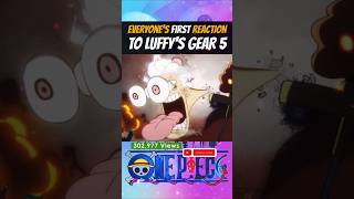 Everyones First Reaction to Luffys Gear 5  OnePiece luffy [upl. by Yatnuahs839]