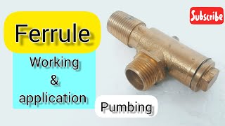 Ferrule In Plumbing  What is Ferrule  Application Of Ferrule  BRASS FERRULE  Working of Ferrule [upl. by Anelej406]