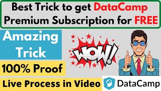 How To Get DataCamp Subscription For Free  DataCamp Premium Access For Free  Become Data Scientist [upl. by Moynahan238]