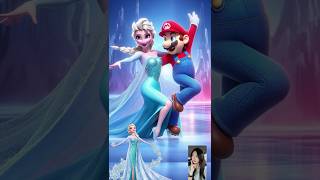 Princess Good Story Dance with Mario ♥️ shorts princess disneyprincess [upl. by Intyre]