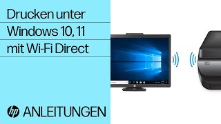 Drucken unter Windows 10 11 mit WiFi Direct  HP Drucker  HP Support [upl. by Meredi]