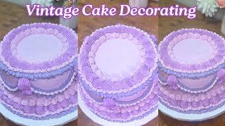 Vintage Cake Decorating  Simple Design for Beginners [upl. by Woo]