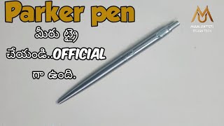 Parker Classic Stainless Steel CT Ball Pen in Telugu [upl. by Elazaro]