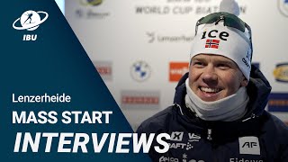 World Cup 2324 Lenzerheide Men Mass Start Interviews [upl. by Percy]