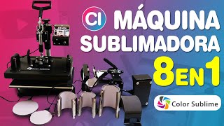 Unboxing y Características MÁQUINA SUBLIMADORA 8 EN 1 Color Sublime [upl. by Allis]