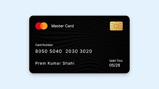 Credit Card UI Design in HTML amp CSS  Card Design [upl. by Harbert614]