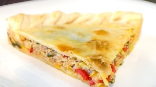 Tarta de Atún  Receta de Tarta estilo Empanada Gallega [upl. by Nolyaj803]