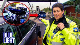 Woman Crashes Into Stationary Vehicle at Toll Booth  Motorway Cops FULL EPISODE  Blue Light [upl. by Sivel383]