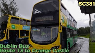 Dublin Bus  Route 13 Harristown to Grange Castle  Full Route Visual  SG381 181D16174 [upl. by Nitsua]