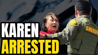 CAUGHT Karens Arrest Caught on Camera Confronts Cameraman and Challenges Cops [upl. by Ayokahs]