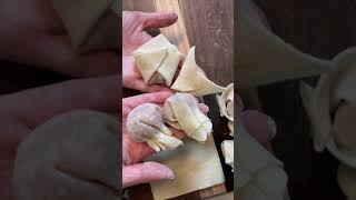 4 ways to fold wontons 🥟 [upl. by Cestar429]