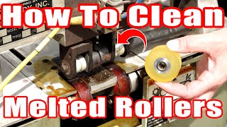 How To Clean Up Melted Press Rollers  Melted Roller Goop on Printing Press [upl. by Ginsburg]