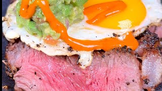 Steak Eggs and Guacamole with Hot Sauce [upl. by Ylrebmi]