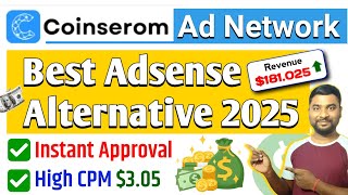 Coinserom Ad Network Review  Best Adsense Alternative 2025  Best Blogger Ad Network  SmartHindi [upl. by Sivle]