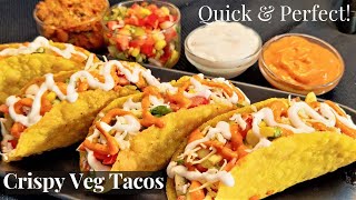 Veg Mexican Tacos  Taco Shells  Harissa sauce  Garlic Sauce  Veg Tacos Recipe  Mexican Tacos [upl. by Meurer]