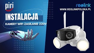 Instalacja i montaż kamery Reolink Duo 2 Wifi z zasilaniem z 220V [upl. by Viviene868]