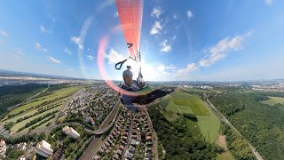 Flug mit dem Gleitschirm über Kelsterbach in der CTR vom Frankfurter Flughafen [upl. by Glenn]