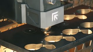 Prima Power Platino Fiber with 4kw Laser Cutting Demonstration [upl. by Olegnad]