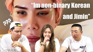 Koreans react to OLI LONDON being KoreanJimin [upl. by Alekahs]