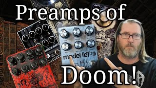 Doom Preamp Pedal Shootout 5 Preamp Amp in a Box Pedals [upl. by Nivanod189]