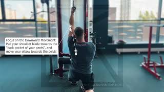 Half Kneeling Single Arm Lat Pulldown hip supported [upl. by Gillman646]