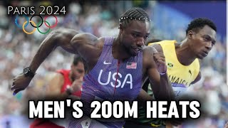 Mens 200m Heats HighlightsParis Olympics 2024 [upl. by Gnat]