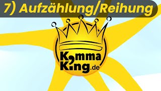 Komma bei Aufzählung und Reihung  Kommaking [upl. by Aicsile]