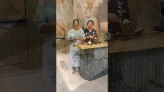 Healthy and yummy coconut flower ☺️ telusamanasaa sisters sister telugu music melidy songs [upl. by Nnod]