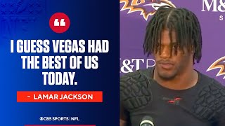 Lamar Jackson on giving up a 10point lead vs Raiders falling to 02  Press Conference [upl. by Vary600]