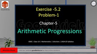 Arithmetic Progressions  Exercise52  Problem 1 Chapter5 CBSE Class10Math cbseclass10 [upl. by Etnor]