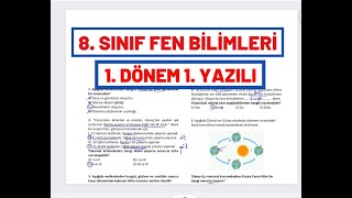 8 Sınıf Fen Bilimleri 1 Dönem 1 Yazılı Soruları [upl. by Esinel470]