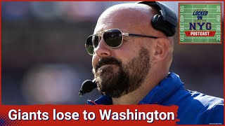 Locked On Giants POSTCAST New York Giants FALL to Washington Commanders 2118 [upl. by Sylvester]