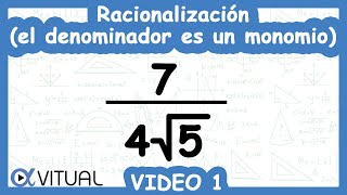 Racionalización el Denominador es un Monomio  Video 1 de 4 [upl. by Trinia]