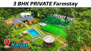 Idika Farmstay  KARJAT  PRIVATE 3 BHK Farmhouse with Cricket Turf amp Swimming pool [upl. by Yonatan]