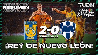 Resumen y goles  Tigres 20 Rayados  Grita México C22  J11  TUDN [upl. by Nikral]