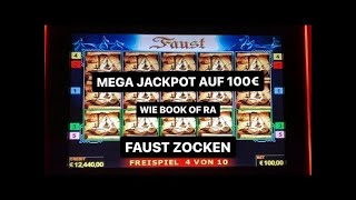 Faust 100 Euro Freispiele mit MEGA JACKPOT 🎰 Novoline Casino Spielothek Book of Ra Automaten slots [upl. by Barrada]