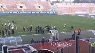 Riot on the Maltese League Hibernians FC  Floriana FC 20170115 [upl. by Allare692]